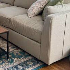 Lovesac Deep Angled Side Cover: Beachwood Rained Chenille